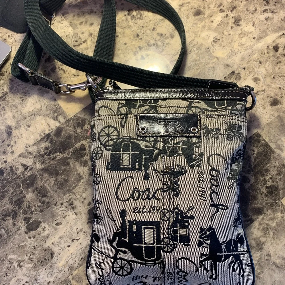 Coach Black and Cream Crossbody Bag - Picture 2 of 2
